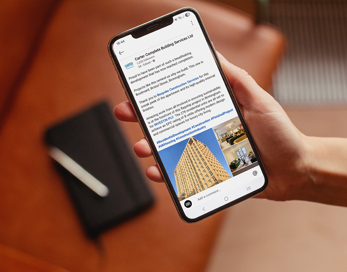 Smartphone in hand mockup big
