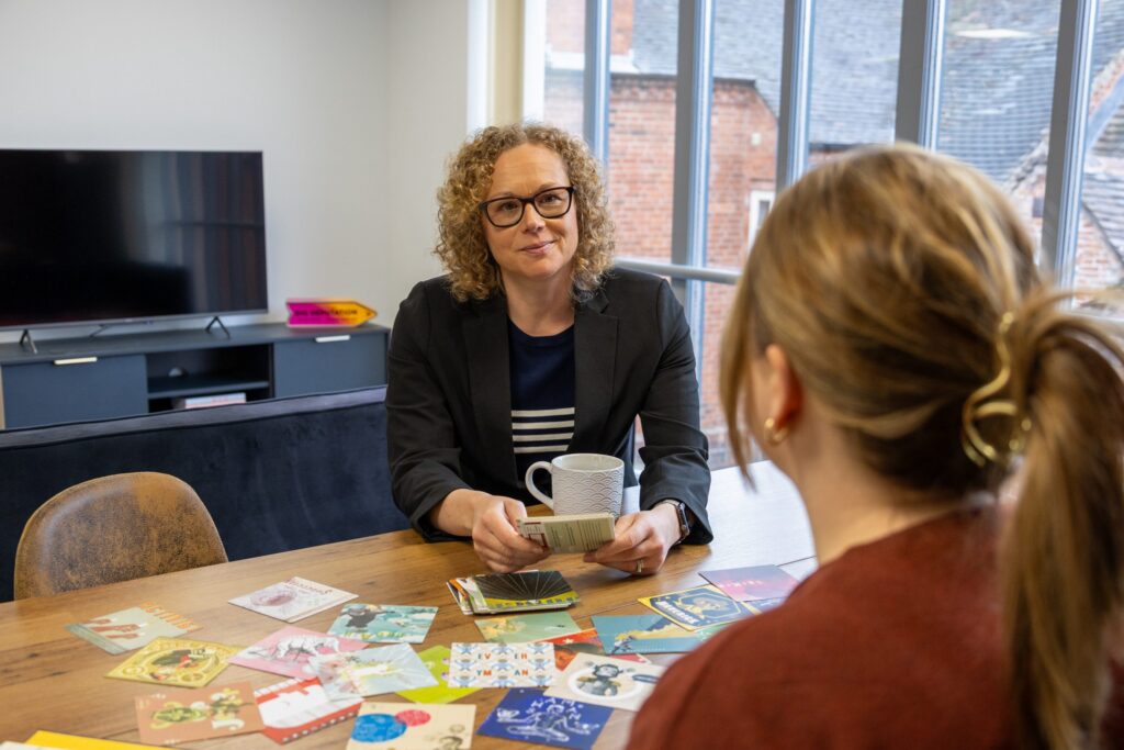 Joanne Tryner of Wordsmith Projects in a planning session with Big Reputation