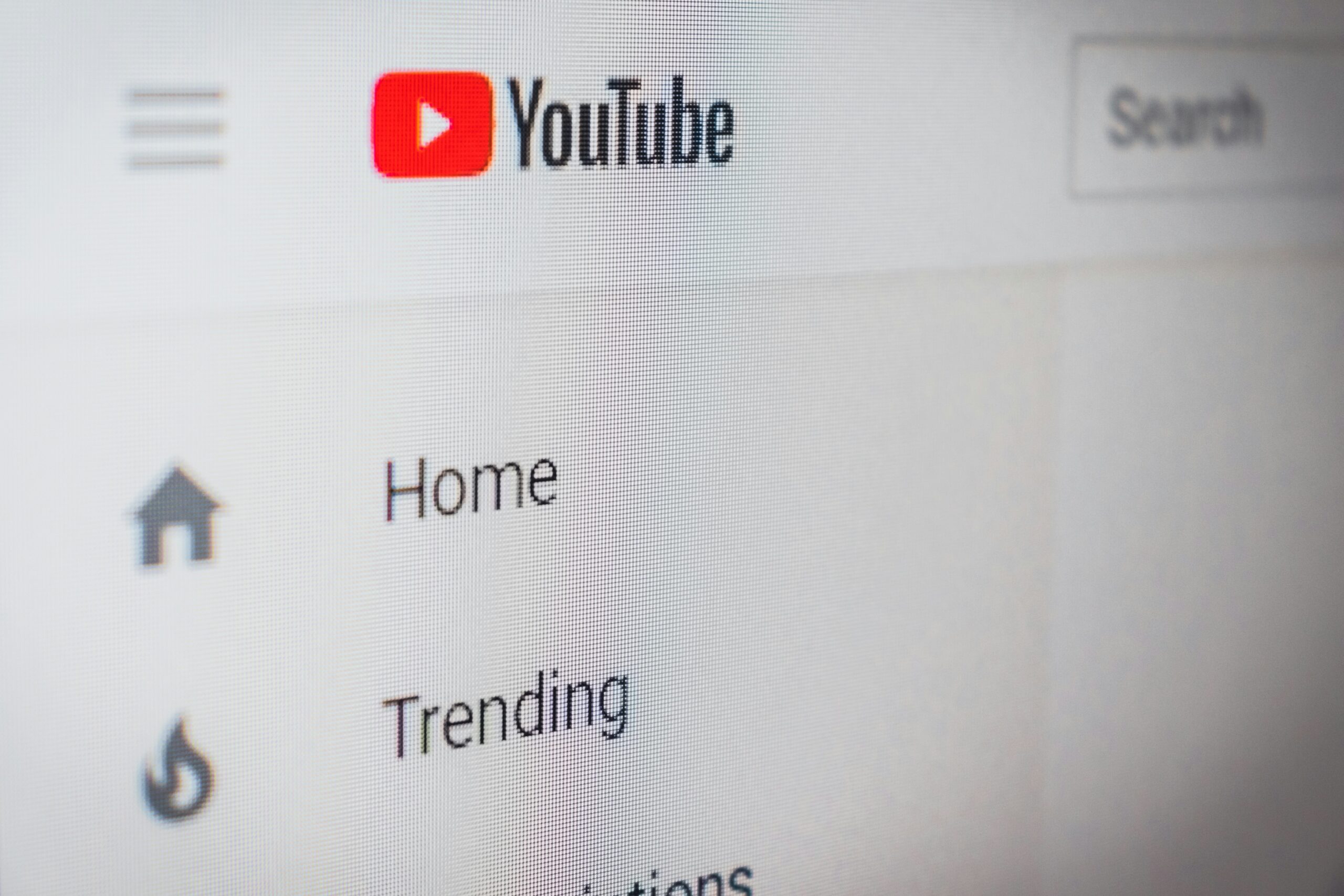 YouTube app icon on a phone screen